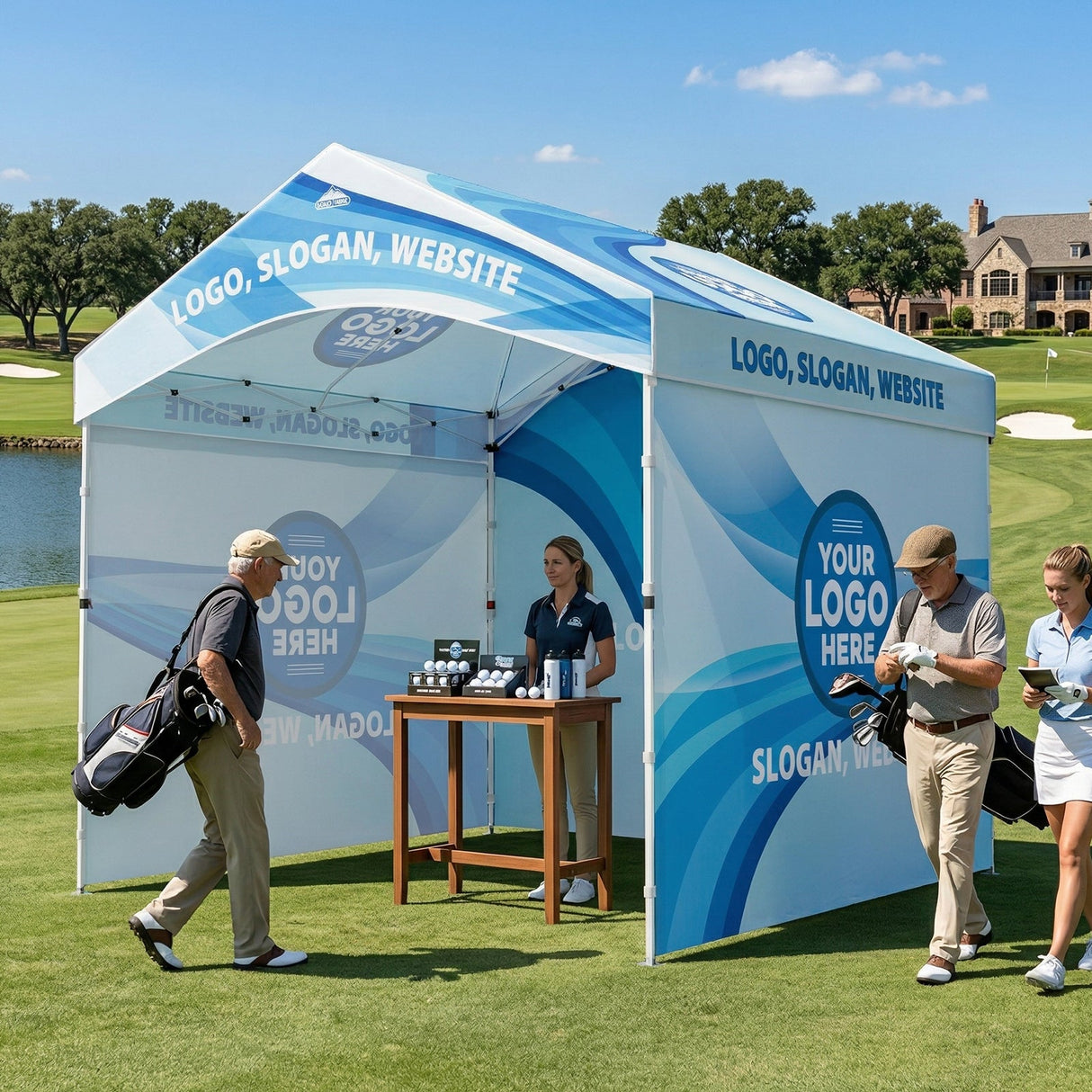 Alps Aluminum Frame Gable Roof Custom Canopy Tent 12x12 - Eagle Peak Custom Canopy Tent