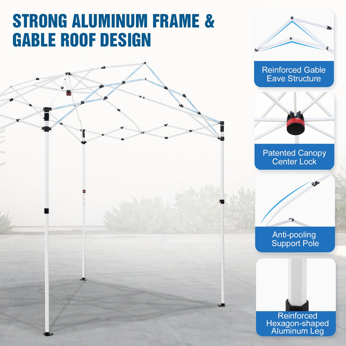 Alps Aluminum Frame Gable Roof Custom Canopy Tent 12x12 - Eagle Peak Custom Canopy Tent