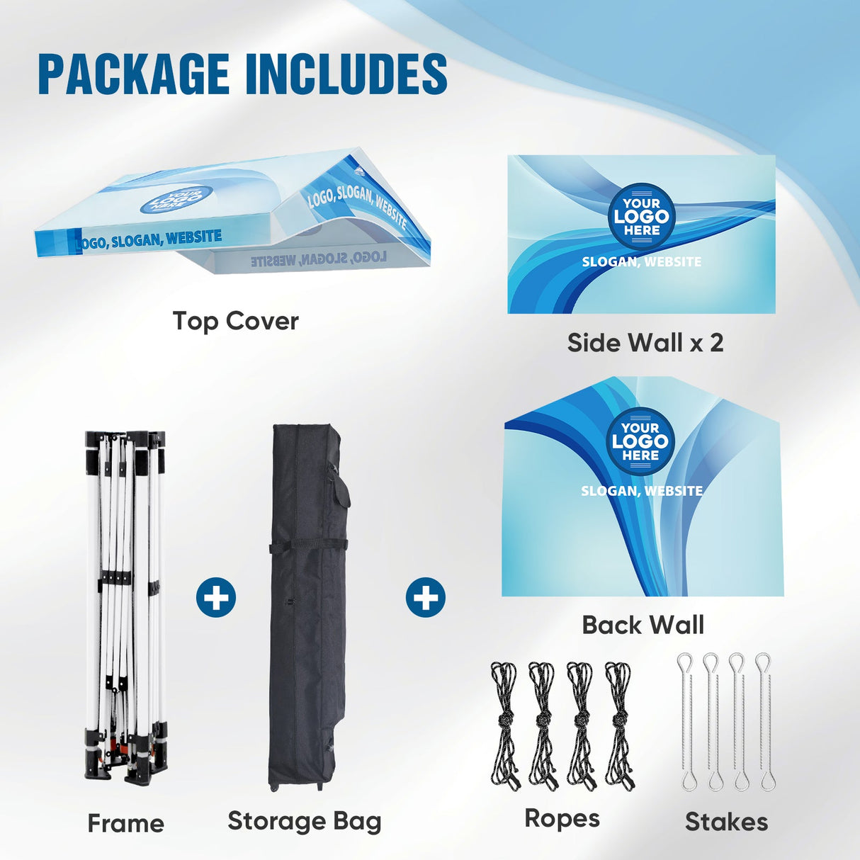 Alps Aluminum Frame Gable Roof Custom Canopy Tent 12x12 - Eagle Peak Custom Canopy Tent