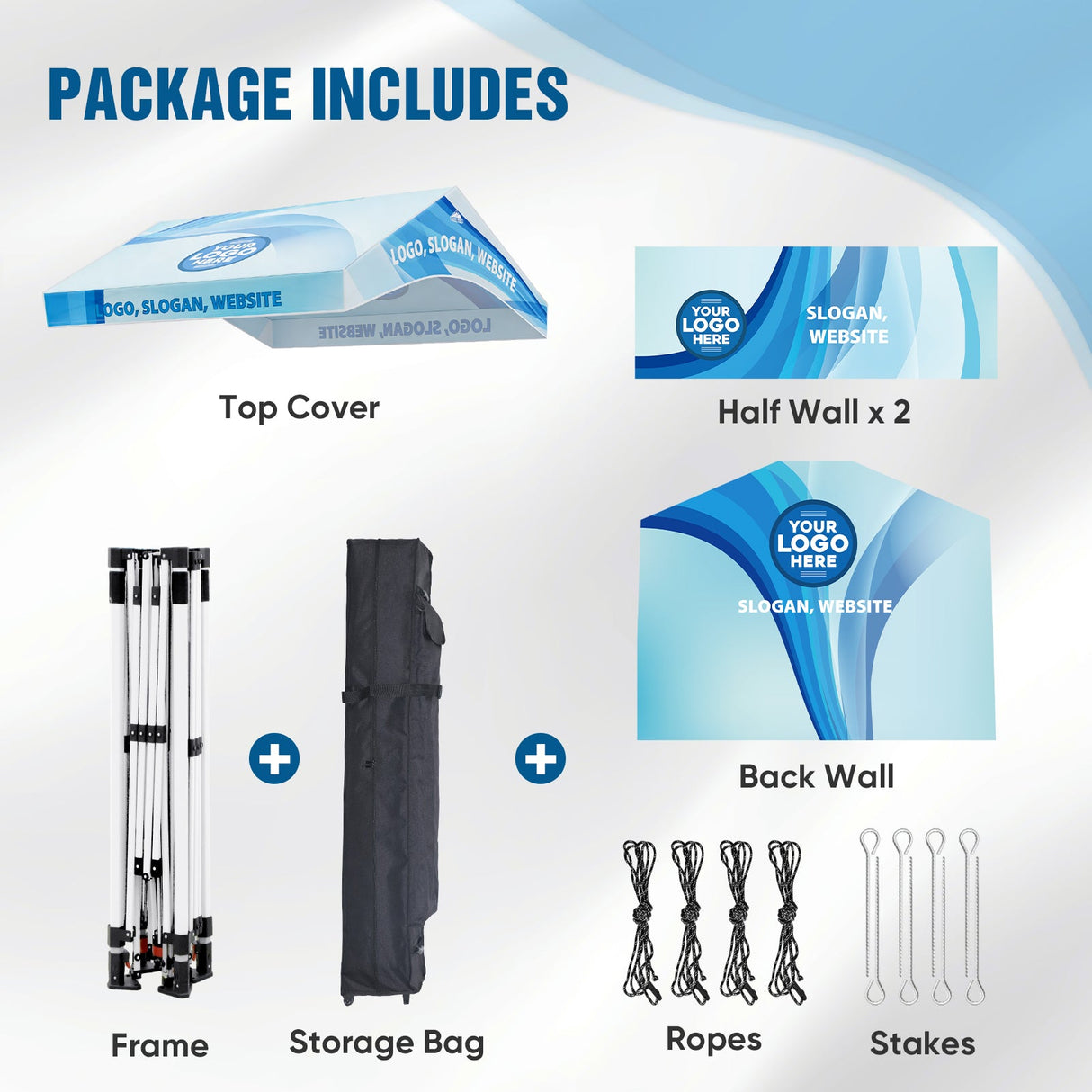 Alps Aluminum Frame Gable Roof Custom Canopy Tent 12x12 - Eagle Peak Custom Canopy Tent