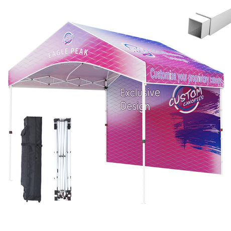 Alps Gable Roof custom Canopy Tent 10x10 with Logo, CLICK TO CONFIGURE - Package Prices Start at $489.99 - Eagle Peak