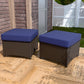 Azure Bay 2 Piece Wicker Patio Ottoman Set - Eagle Peak Custom Canopy Tent