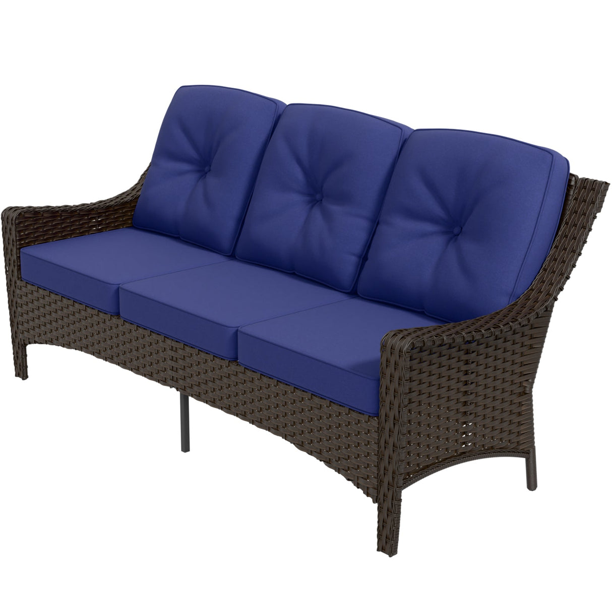 Azure Bay 3 Seat Outdoor Wicker Patio Sofa - Eagle Peak Custom Canopy Tent