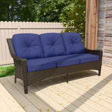 Azure Bay 3 Seat Outdoor Wicker Patio Sofa - Eagle Peak Custom Canopy Tent