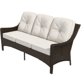 Azure Bay 3 Seat Outdoor Wicker Patio Sofa - Eagle Peak Custom Canopy Tent