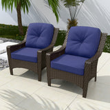 Azure Bay Set of 2 Outdoor Wicker Patio Chairs - Eagle Peak Custom Canopy Tent