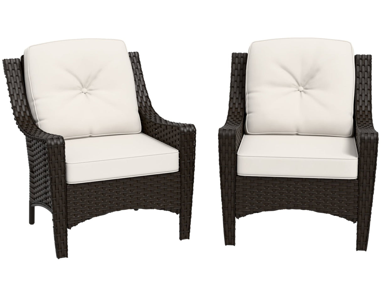 Azure Bay Set of 2 Outdoor Wicker Patio Chairs - Eagle Peak Custom Canopy Tent