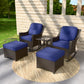 Azure Bay Wicker Outdoor Patio Furniture Set w/Rocking Chairs, 5 Pieces - Eagle Peak Custom Canopy Tent