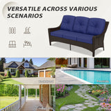 Azure Bay Wicker Outdoor Patio Furniture Set w/Single Chairs and Sofa, 5 Pieces - Eagle Peak Custom Canopy Tent