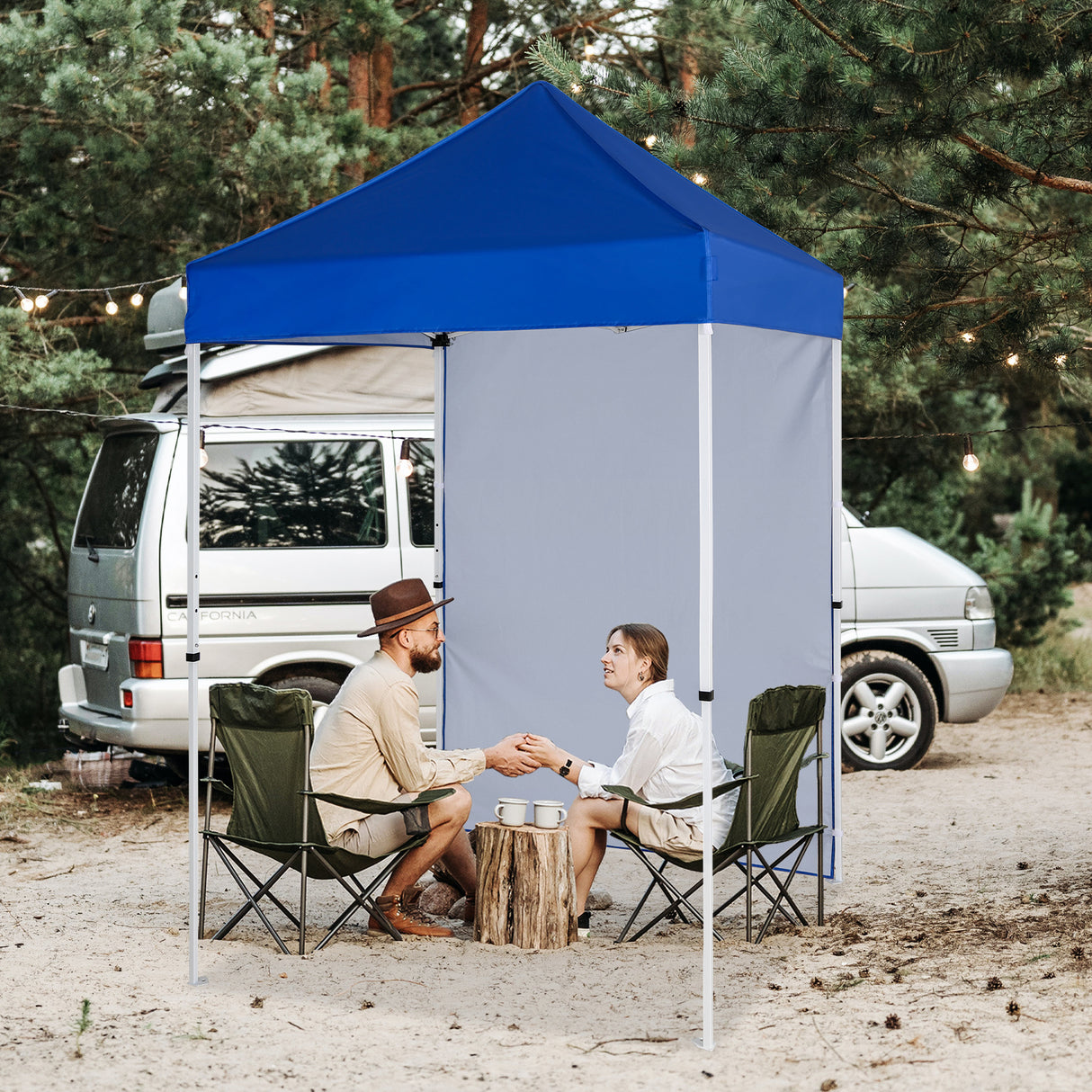 EAGLE PEAK Straight Leg Outdoor Portable Canopy Tent with Removable Sunwalls 5x5 ft, Carry Bag Included