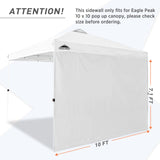 Canopy SunWall for E100 10x10 Straight Leg Pop Up Canopy, 1 Sidewall - Eagle Peak Custom Canopy Tent