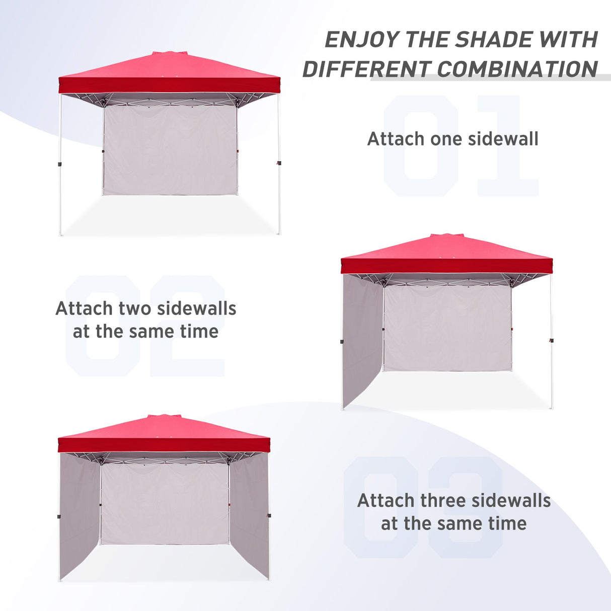 Canopy SunWall for E100 10x10 Straight Leg Pop Up Canopy, 1 Sidewall - Eagle Peak Custom Canopy Tent