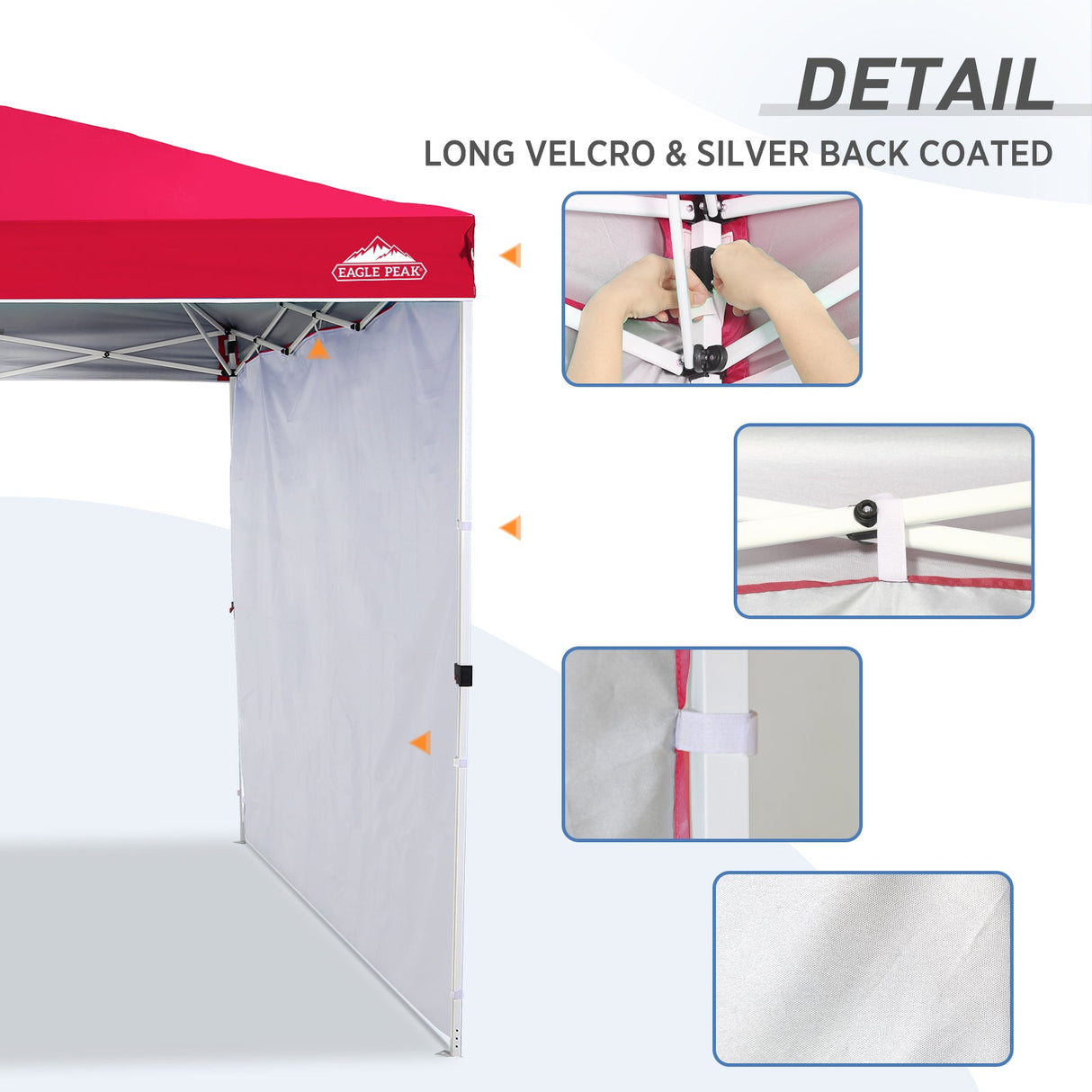 Canopy SunWall for E100 10x10 Straight Leg Pop Up Canopy, 1 Sidewall - Eagle Peak Custom Canopy Tent