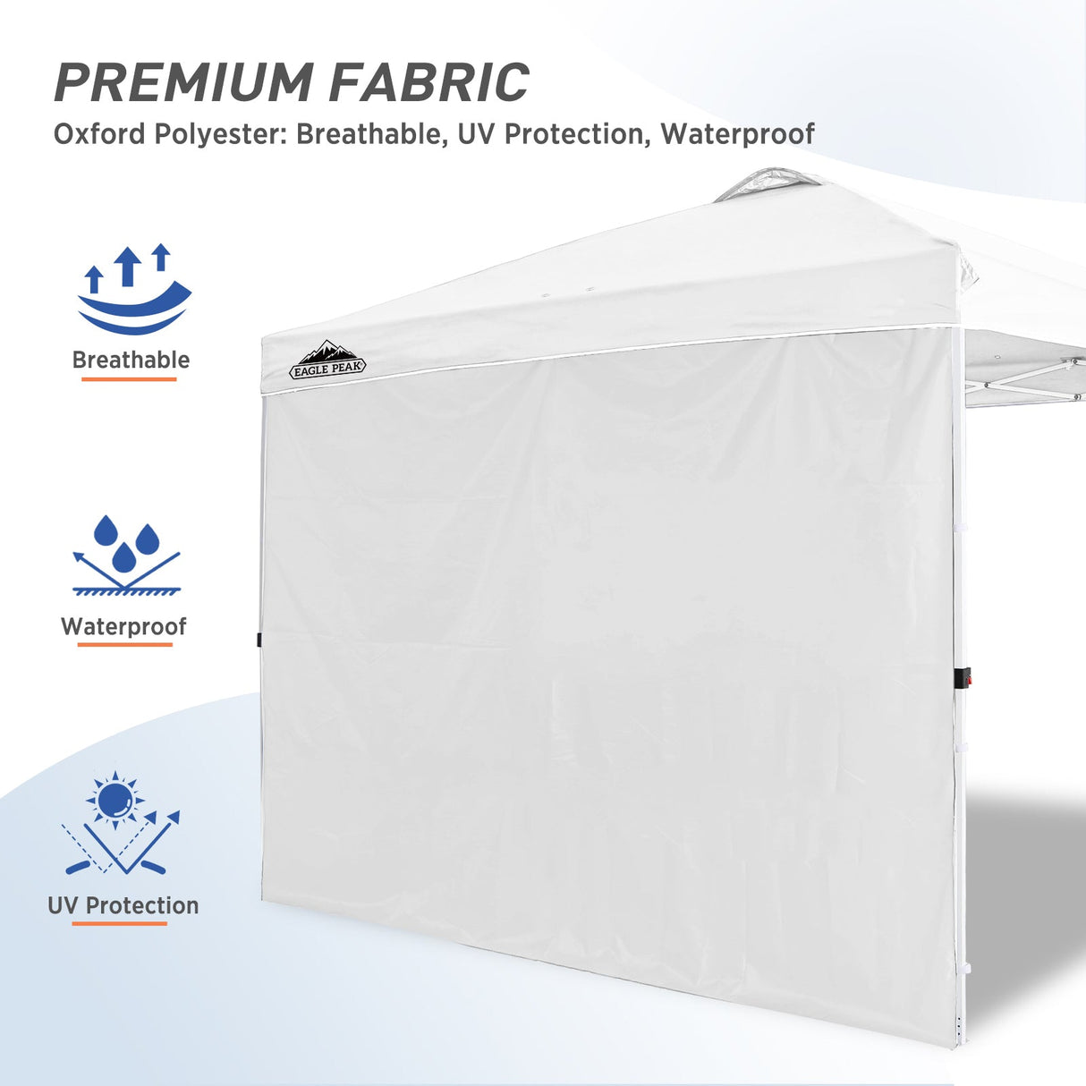 Canopy SunWall for E100 10x10 Straight Leg Pop Up Canopy, 1 Sidewall - Eagle Peak Custom Canopy Tent