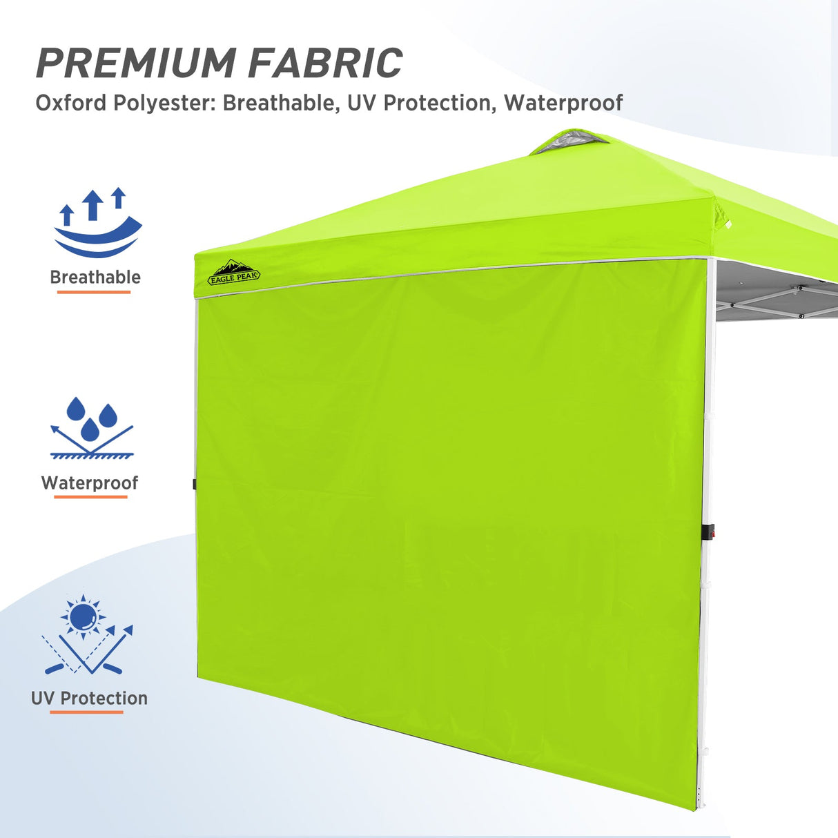 Canopy SunWall for E100 10x10 Straight Leg Pop Up Canopy, 1 Sidewall - Eagle Peak Custom Canopy Tent