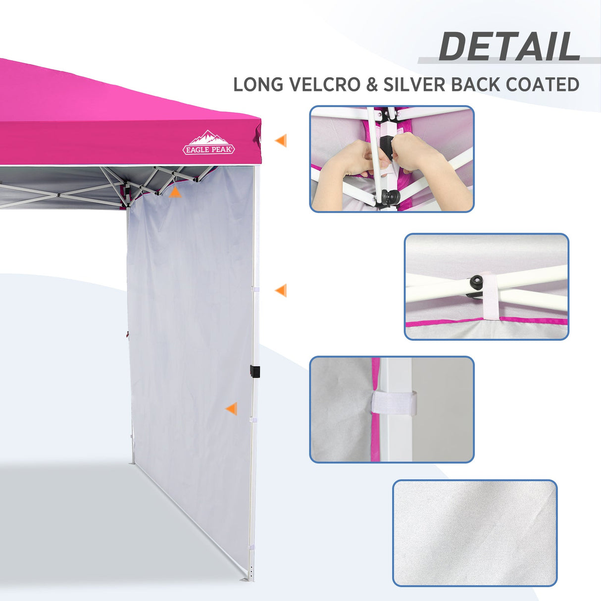 Canopy SunWall for E100 10x10 Straight Leg Pop Up Canopy, 1 Sidewall - Eagle Peak Custom Canopy Tent