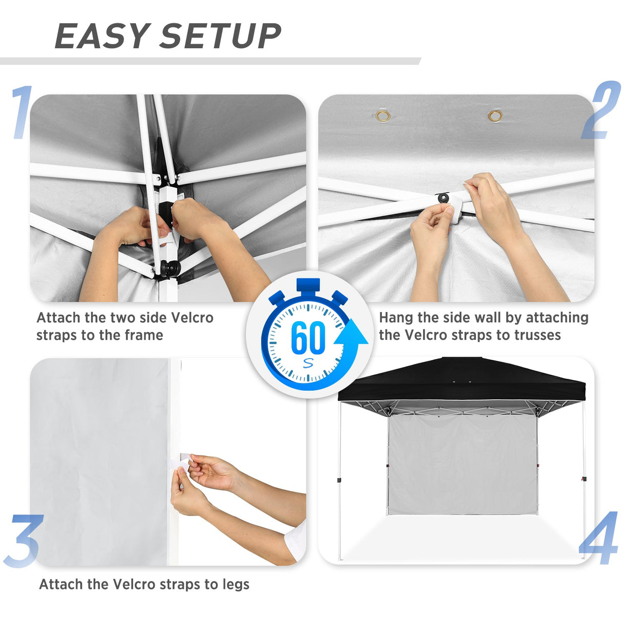 Canopy SunWall for E100 10x10 Straight Leg Pop Up Canopy, 1 Sidewall - Eagle Peak Custom Canopy Tent