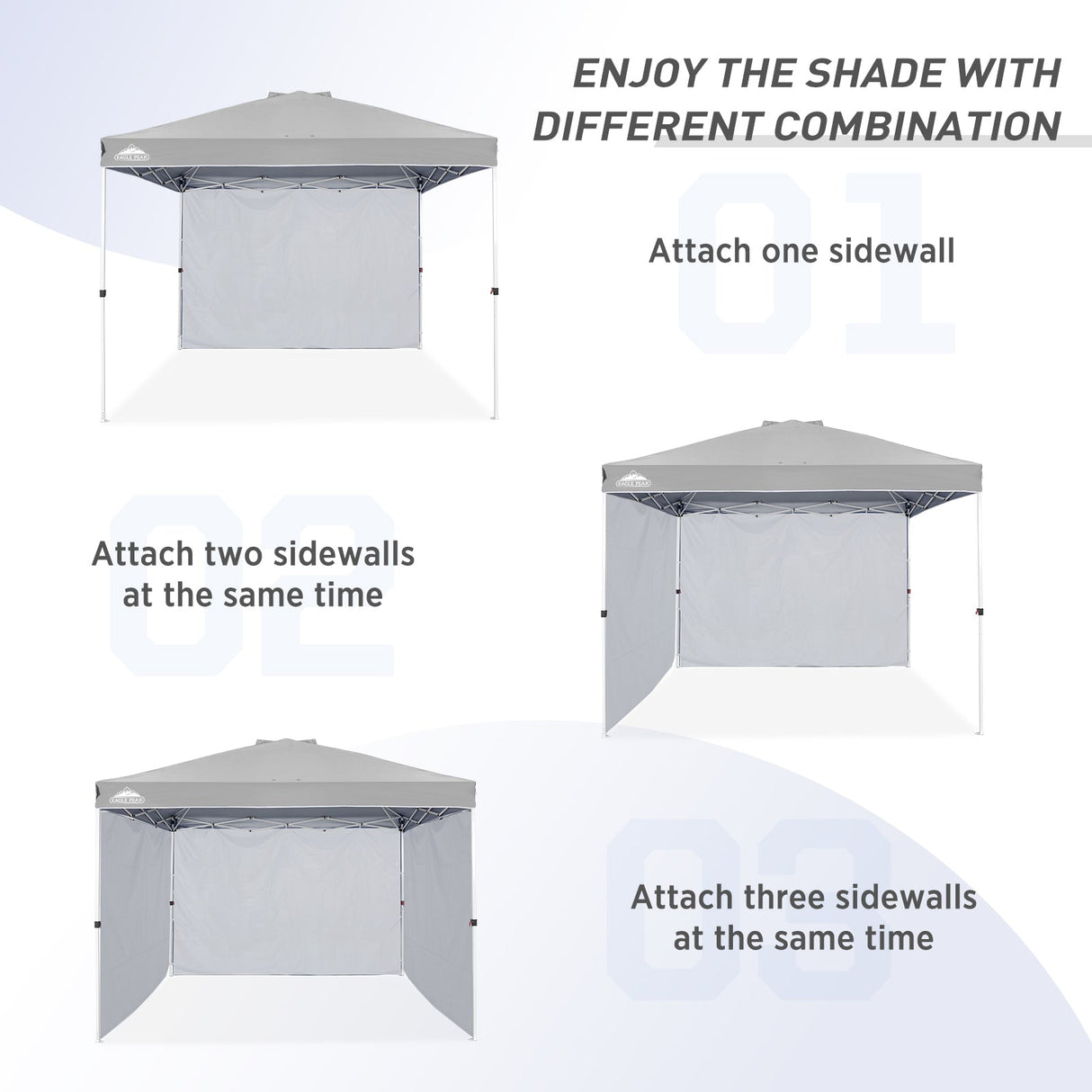 Canopy SunWall for E100 10x10 Straight Leg Pop Up Canopy, 1 Sidewall - Eagle Peak Custom Canopy Tent