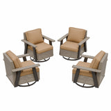 Classic Wicker 360° Swivel Glider Chair, Set of 4, Beige/Beige, Red, Dark Blue, Tan, Black - Eagle Peak Custom Canopy Tent