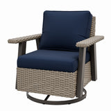 Classic Wicker 360° Swivel Glider Chair,Set of 1, Beige/Beige, Red, Dark Blue, Tan, Black - Eagle Peak Custom Canopy Tent