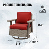 Classic Wicker 360° Swivel Glider Chair,Set of 1, Beige/Beige, Red, Dark Blue, Tan, Black - Eagle Peak Custom Canopy Tent