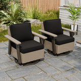 Classic Wicker 360° Swivel Glider Chair,Set of 2, Beige/Beige, Red, Dark Blue, Tan, Black - Eagle Peak Custom Canopy Tent