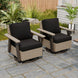 Classic Wicker 360° Swivel Glider Chair,Set of 2, Beige/Beige, Red, Dark Blue, Tan, Black - Eagle Peak Custom Canopy Tent