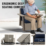 Classic Wicker 360° Swivel Glider Chair,Set of 2, Beige/Beige, Red, Dark Blue, Tan, Black - Eagle Peak Custom Canopy Tent