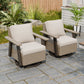 Classic Wicker 360° Swivel Glider Chair,Set of 2, Beige/Beige, Red, Dark Blue, Tan, Black - Eagle Peak Custom Canopy Tent