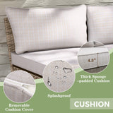 Coastal Vista Outdoor Patio Furniture Set w/ Sectional Sofas, and Coffee Table, Seats 5 - Eagle Peak Custom Canopy Tent