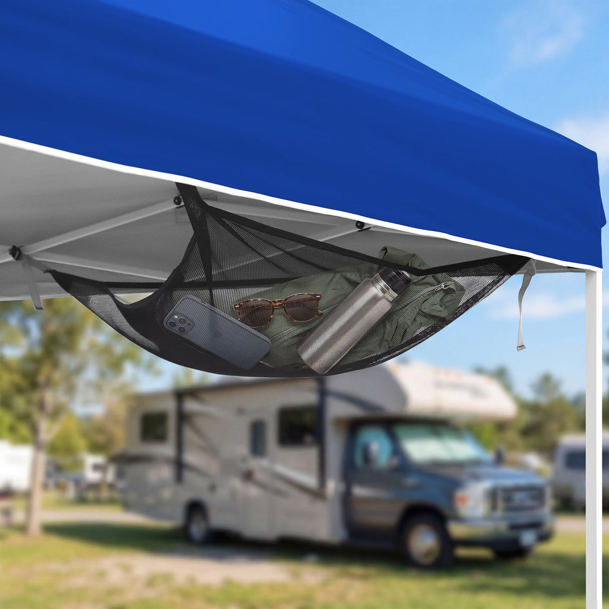Compact Corner Mesh Shelf for Canopy Tent - Eagle Peak Custom Canopy Tent