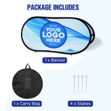 Custom A Frame Pop Up Banner Display, Vertical/Triangle/Oval/Circle/Horizontal - Eagle Peak Custom Canopy Tent