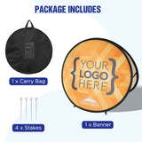 Custom A Frame Pop Up Banner Display, Vertical/Triangle/Oval/Circle/Horizontal - Eagle Peak Custom Canopy Tent
