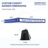 Custom Canopy Banner Personalized Banner with Logo for 10x10 Pop Up Canopy Tent Custom Sign - Eagle Peak Custom Canopy Tent