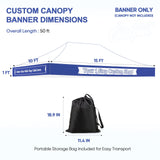 Custom Canopy Banner Personalized Banner with Logo for 10x10 Pop Up Canopy Tent Custom Sign - Eagle Peak Custom Canopy Tent