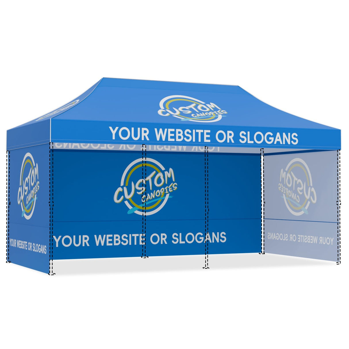 Custom Canopy Top Cover with Sidewall to Fit Your 10x20 Canopy Frame - Eagle Peak Custom Canopy Tent