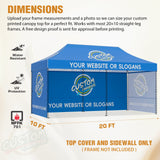 Custom Canopy Top Cover with Sidewall to Fit Your 10x20 Canopy Frame - Eagle Peak Custom Canopy Tent