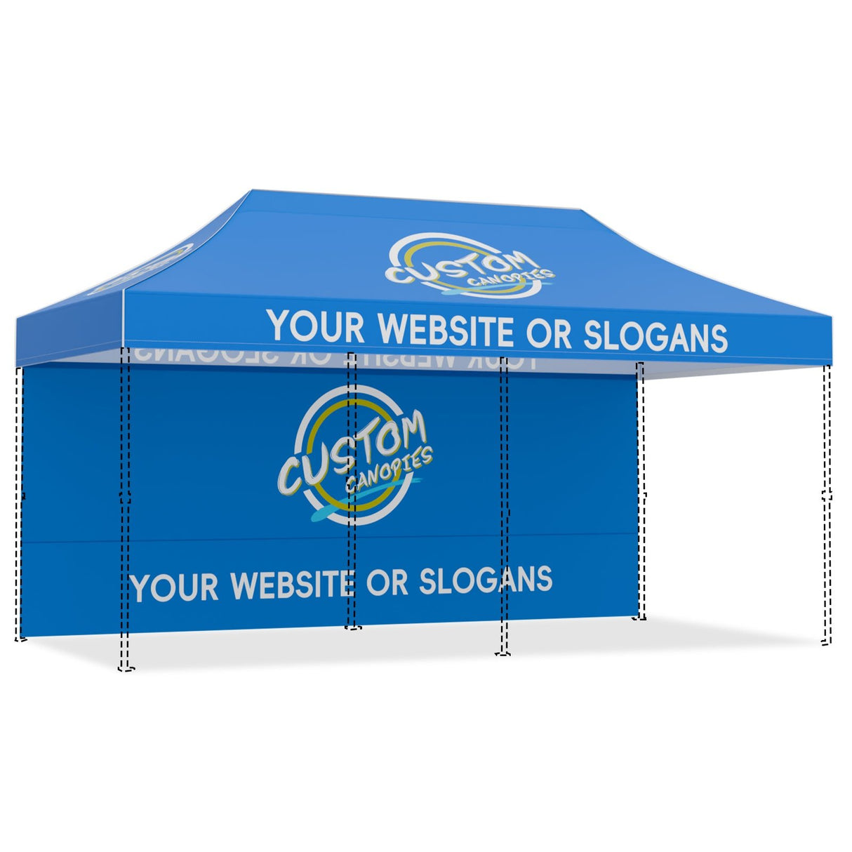 Custom Canopy Top Cover with Sidewall to Fit Your 10x20 Canopy Frame - Eagle Peak Custom Canopy Tent