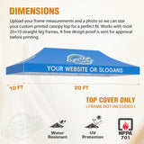 Custom Canopy Top Cover with Sidewall to Fit Your 10x20 Canopy Frame - Eagle Peak Custom Canopy Tent