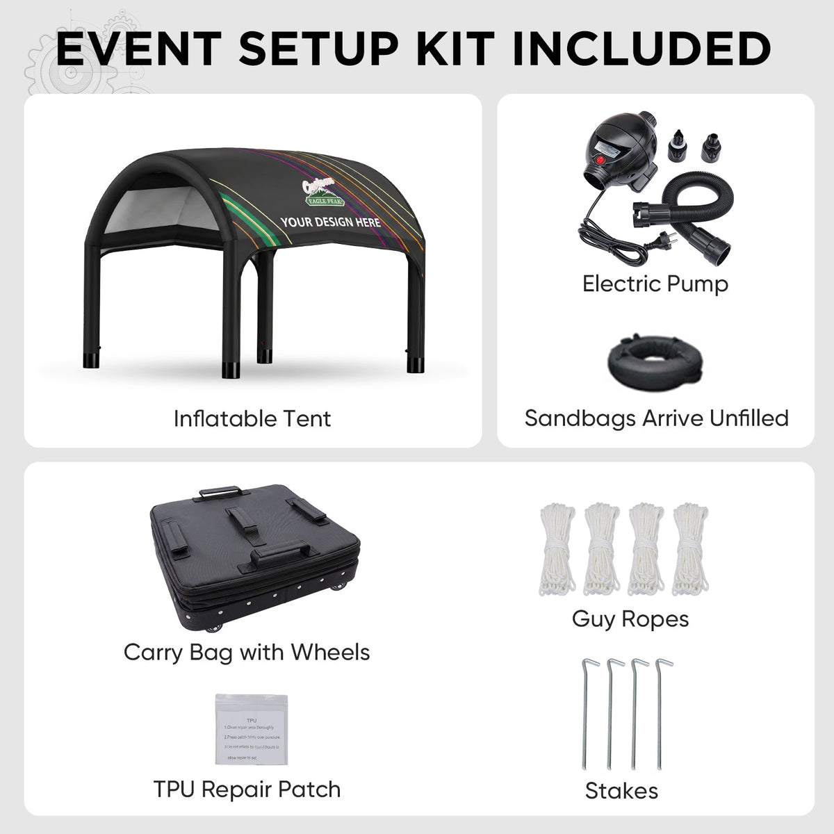 Custom Inflatable Event Tent with Logo, Cave Tent - Eagle Peak®