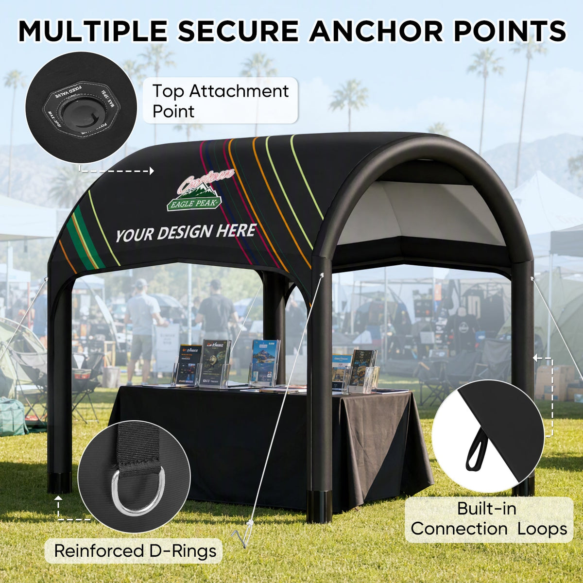 Custom Inflatable Event Tent with Logo, Cave Tent - Eagle Peak®