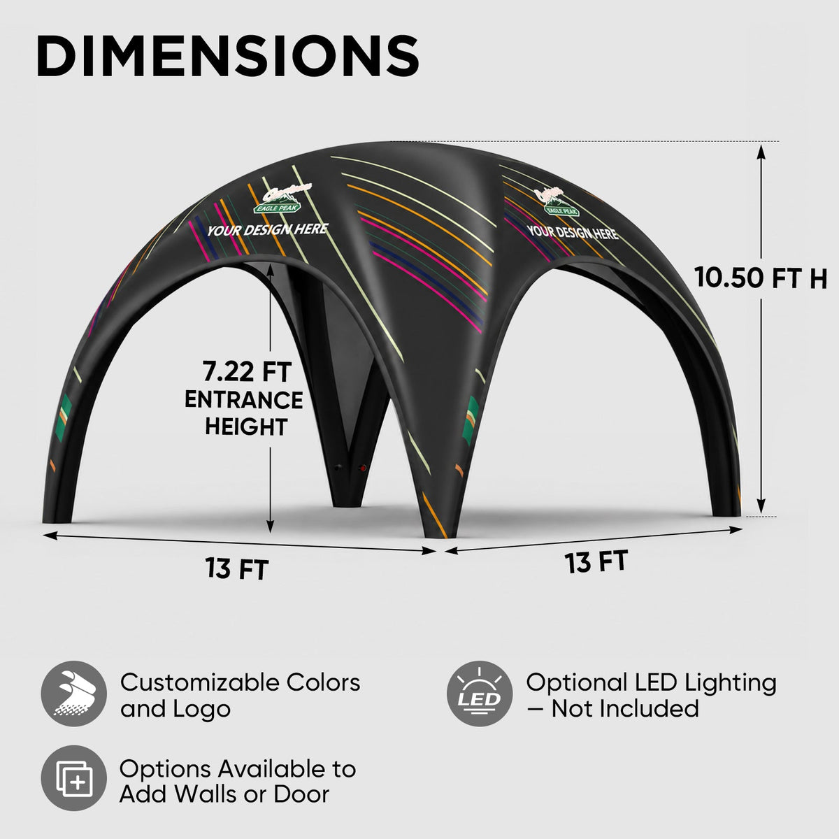 Custom Inflatable Event Tent with Logo, Igloo Tent - Eagle Peak®