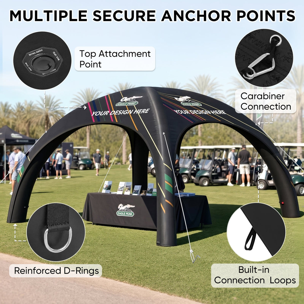 Custom Inflatable Event Tent with Logo, Spider Tent - Eagle Peak®