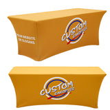 Custom Printed Stretch Table Cover with Your Logo and Design, 4/6/8ft - Eagle Peak