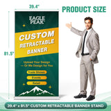 Custom Retractable Banner Stand with Your Business Logo - Eagle Peak®