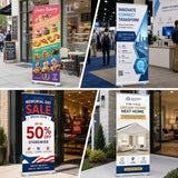 Custom Retractable Banner Stand with Your Business Logo - Eagle Peak®