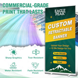 Custom Retractable Banner Stand with Your Business Logo - Eagle Peak®