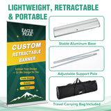 Custom Retractable Banner Stand with Your Business Logo - Eagle Peak®