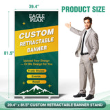 Custom Retractable Banner Stand with Your Business Logo - Eagle Peak®