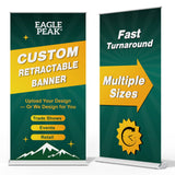 Custom Retractable Banner Stand with Your Business Logo - Eagle Peak®